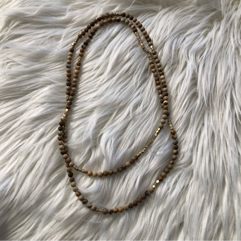 Long beaded necklace